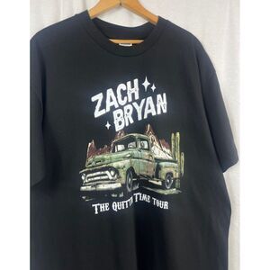 Zach Bryan Quittin Time 2024 Tour T shirt Adult size Large Band Tee Music